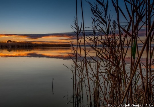 Fotografía de La Albufera al anochecer